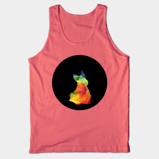 Scottish Terrier - Rainbow Pride Silhouette Tank Top by SophieStockArt